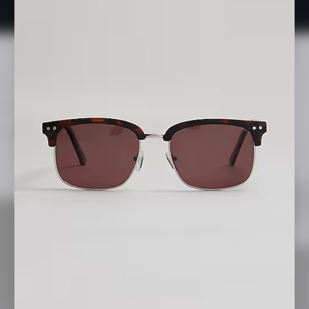 Express tortoise browline sunglasses